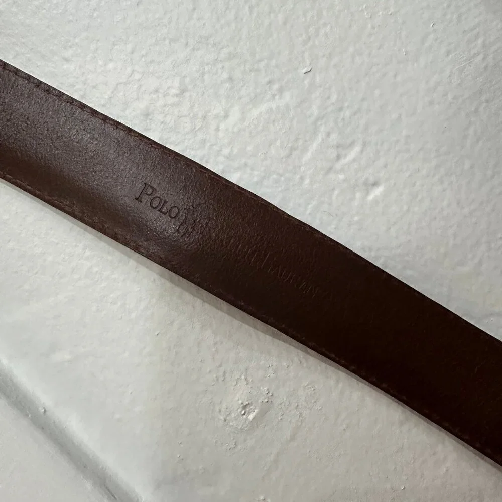 Polo Ralph Lauren brown leather belt 36